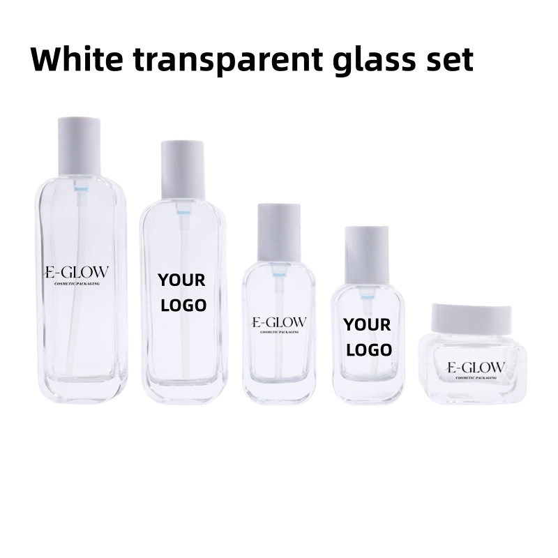 【로고 맞춤 제작】1개 고급 투명 유리 스킨케어 포장  - Luxury Skincare Containers 리뷰 및 가격