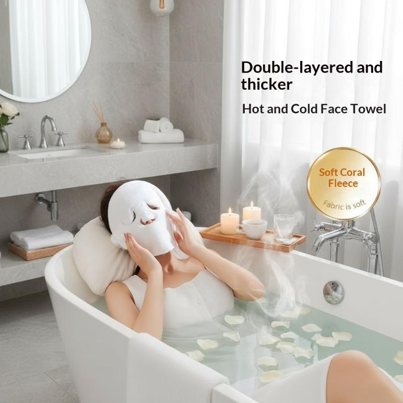 재사용 가능한 온냉 압축 페이스 마스크 타월 고급 부드 - Luxury Skincare Gifts 리뷰 및 가격