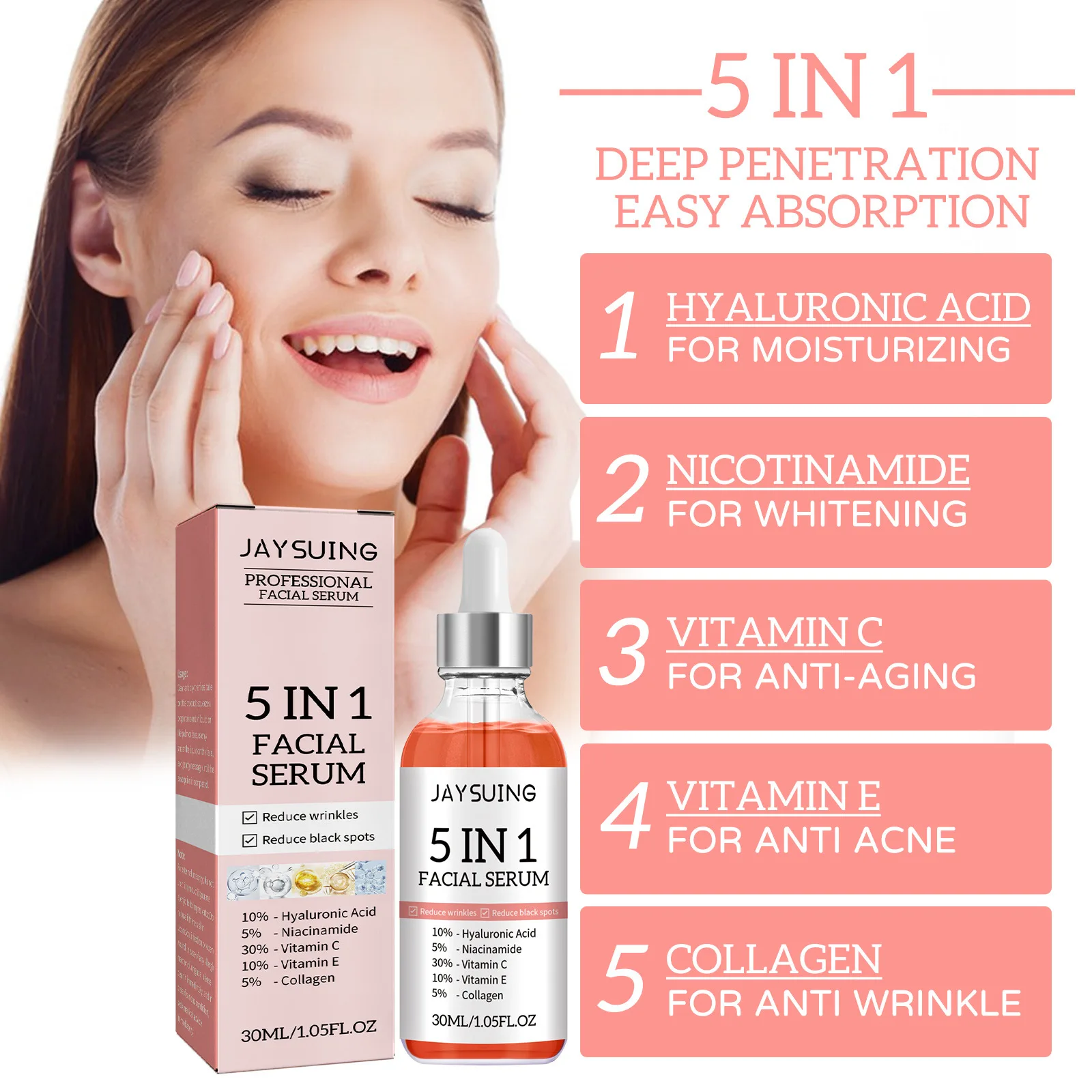 5 In 1 모이스춰라이징 페이셜 세럼 모이스춰라이징  - Luxury Skincare Brands 리뷰 및 가격