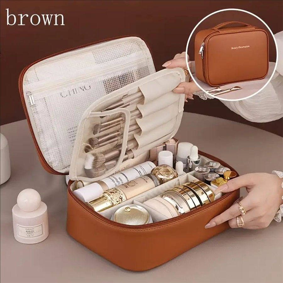 새로운 여성용 화장품 가방 휴대용 보관 가방 대용량 고 - Luxury Skincare Containers 리뷰 및 가격